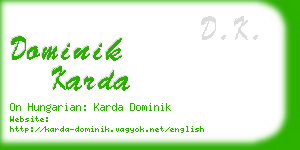 dominik karda business card